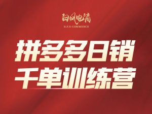 2024年白凤电商拼多多第23期新链接高曝光放量技术VIP课程打包下载