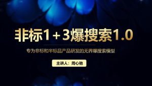 周心驰电商非标1+3无界爆搜索模型1.0VIP课程打包下载